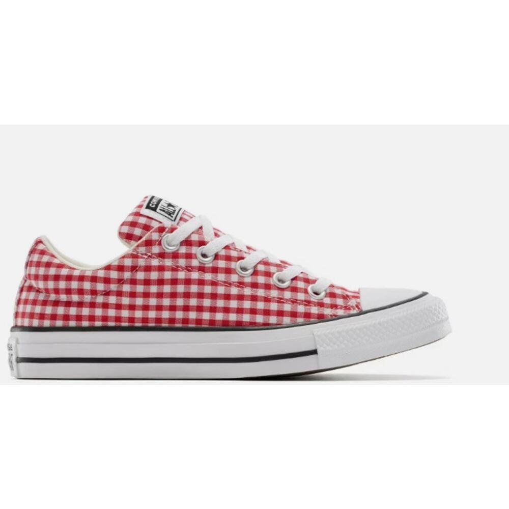 Converse CTAS Street Oxfords Low Tops Gingham Size 9 Red White NWT - Picture 2 of 10